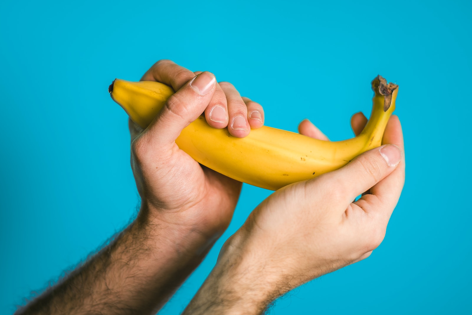 person holding banana